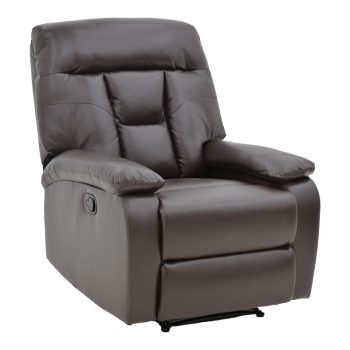 Πολυθρόνα relax με μηχανισμό massage Terpsi pakoworld καφέ PU 80x94x100εκ 269-000011