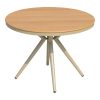 Τραπέζι Hilly pakoworld plywood και pp σαμπανιζέ Φ100x75εκ 289-000022