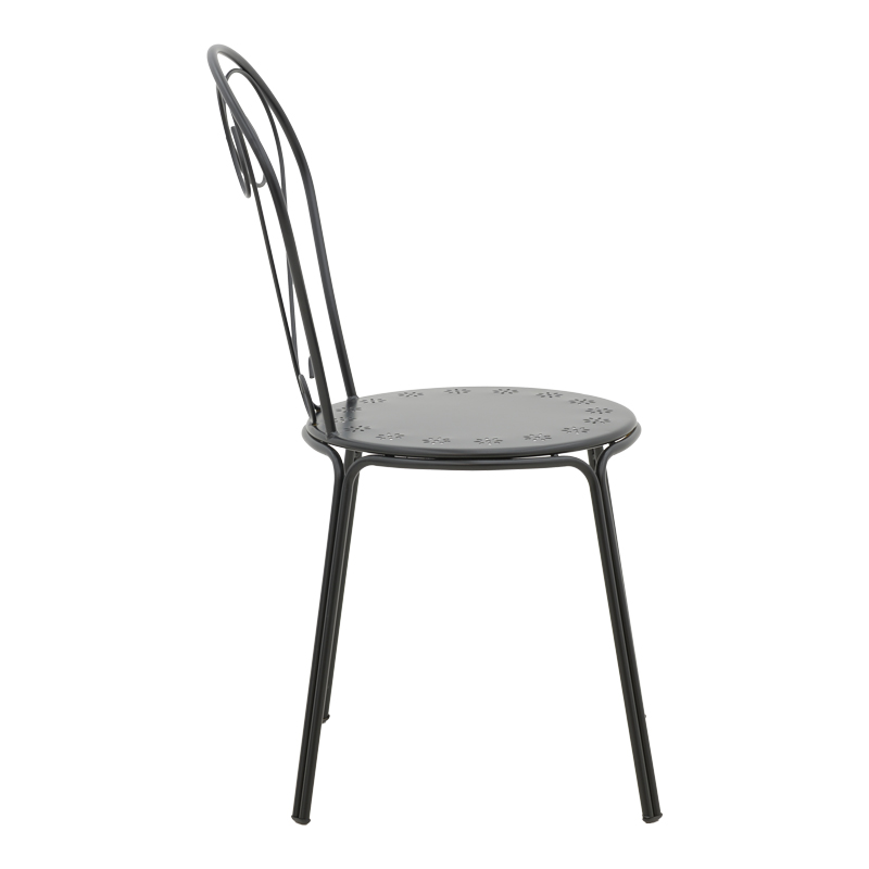 Καρέκλα Chari στοιβαζόμενη μαύρο μέταλλο 49x55x90εκ - Image 3