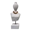 Προτομή Kasma II Inart λευκό μάνγκο ξύλο-μέταλλο 18x12x43εκ 312-000045