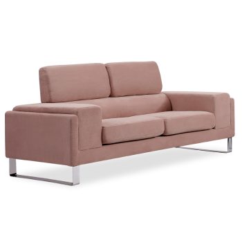 Καναπές Shea pakoworld 3θέσιος ύφασμα σάπιο μήλο-inox 198x80x87εκ 074-000010