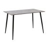 Τραπέζι Cuba pakoworld MDF γκρι cement-μαύρο 120x80x76εκ 127-000083
