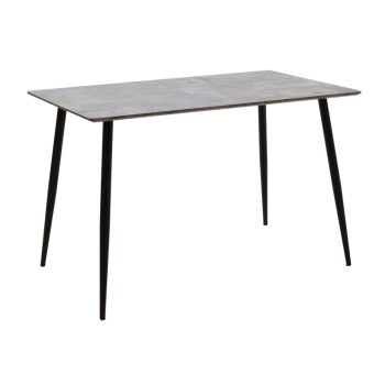 Τραπέζι Cuba pakoworld MDF γκρι cement-μαύρο 120x80x76εκ 127-000083