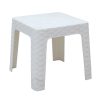 Τραπέζι Monaco pakoworld PP rattan λευκό 42x42x42εκ 183-000013