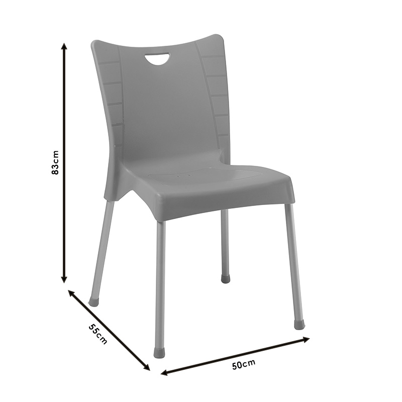 Καρέκλα Crafted PP σκούρο μπλε-αλουμίνιο γκρι - Image 4