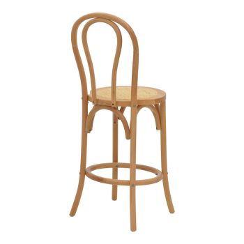 Alternative view of Σκαμπό μπαρ Thonet  φυσικό ξύλο οξιάς-έδρα φυσικό rattan 41x50x105εκ