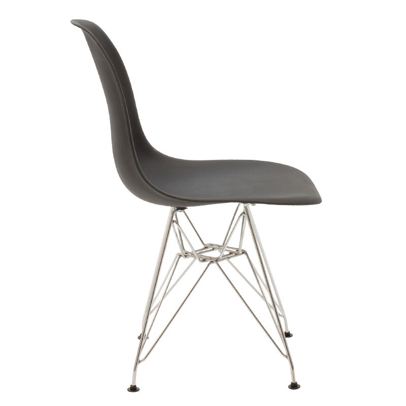 Καρέκλα Adelle PP μαύρο-inox πόδι 46x55x81εκ - Image 3