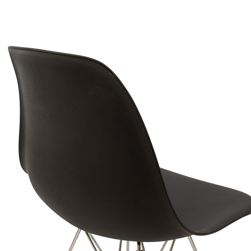 Καρέκλα Adelle PP μαύρο-inox πόδι 46x55x81εκ - Image 6