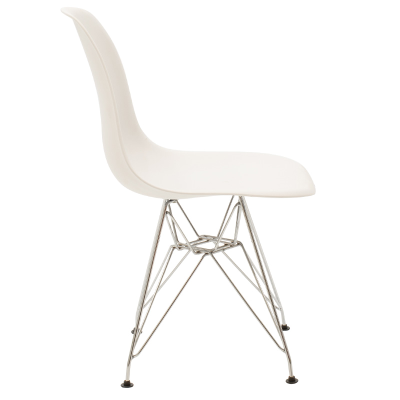 Καρέκλα Adelle PP λευκό-inox πόδι 46x55x81εκ - Image 3