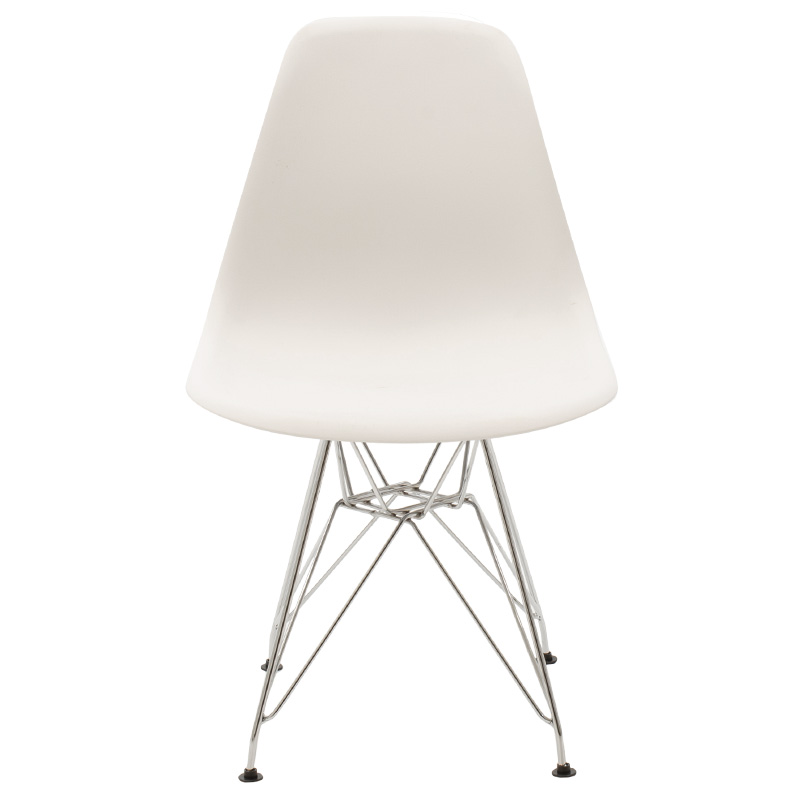 Καρέκλα Adelle PP λευκό-inox πόδι 46x55x81εκ - Image 4