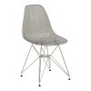 Καρέκλα Adelle pakoworld PP διάφανο γκρι-inox πόδι 46x55x81εκ 292-000015