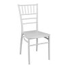Καρέκλα Tiffany pakoworld pp σε λευκή απόχρωση 42x40x89εκ 326-000012