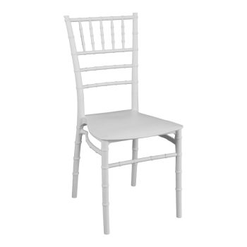 Καρέκλα Tiffany pakoworld pp σε λευκή απόχρωση 42x40x89εκ 326-000012