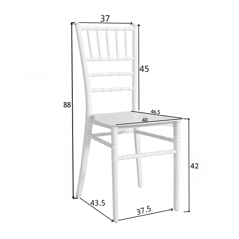 Καρέκλα Tiffany pp σε λευκή απόχρωση 40x40x88εκ - Image 5