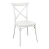 Καρέκλα Crossie pakoworld pp σε λευκή απόχρωση 38x46.5x82εκ 326-000014