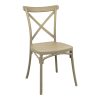 Καρέκλα Crossie pakoworld pp σε απόχρωση cappucino 38x46.5x82εκ 326-000016
