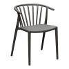 Πολυθρόνα Zelma pakoworld pp σε ανθρακί απόχρωση 55x53x73εκ 326-000017