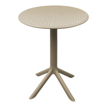 Τραπέζι Merkon pakoworld pp σε cappucino απόχρωση Φ60x75εκ 326-000022