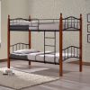 Κουκέτα Haleyme pakoworld καρυδί rubberwood-μαύρο μέταλλο 90x190εκ 330-000010