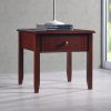 Κομοδίνο Juliene με συρτάρι καρυδί rubberwood 50x44x46εκ 330-000017