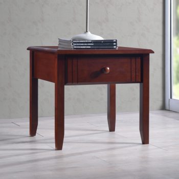 Κομοδίνο Juliene με συρτάρι καρυδί rubberwood 50x44x46εκ 330-000017