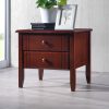 Κομοδίνο Juliene Ι με συρτάρια καρυδί rubberwood 50x44x46εκ 330-000018