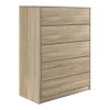 Συρταριέρα Kuanger pakoworld mdf σε φυσική απόχρωση 80x40x109εκ 072-000109