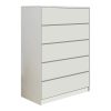 Συρταριέρα Kuanger pakoworld mdf σε λευκή απόχρωση 80x40x109εκ 072-000110