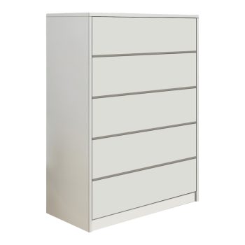 Συρταριέρα Kuanger pakoworld mdf σε λευκή απόχρωση 80x40x109εκ 072-000110