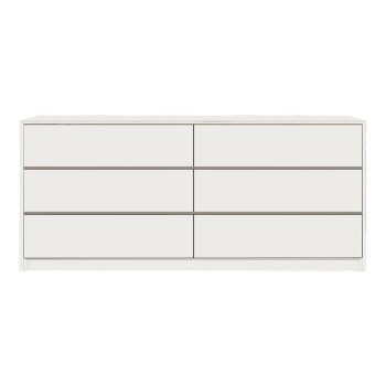 Συρταριέρα Kuanger pakoworld mdf σε λευκή απόχρωση 120x40x70εκ 072-000112