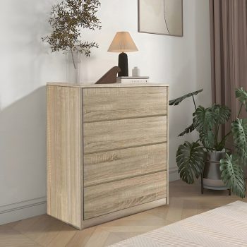 Alternative view of Συρταριέρα Kuanger  mdf σε φυσική απόχρωση 80x40x89εκ