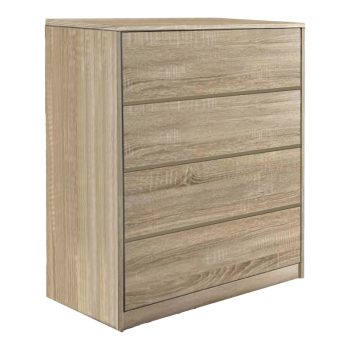 Συρταριέρα Kuanger pakoworld mdf σε φυσική απόχρωση 80x40x80εκ 072-000113