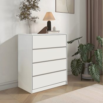 Alternative view of Συρταριέρα Kuanger  mdf σε λευκή απόχρωση 80x40x89εκ