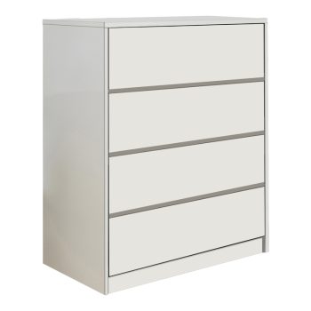 Συρταριέρα Kuanger pakoworld mdf σε λευκή απόχρωση 80x40x80εκ 072-000114