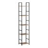 Βιβλιοθήκη Azuel pakoworld φυσικό-μαύρο μέταλλο 29x23.5x144εκ 085-000020