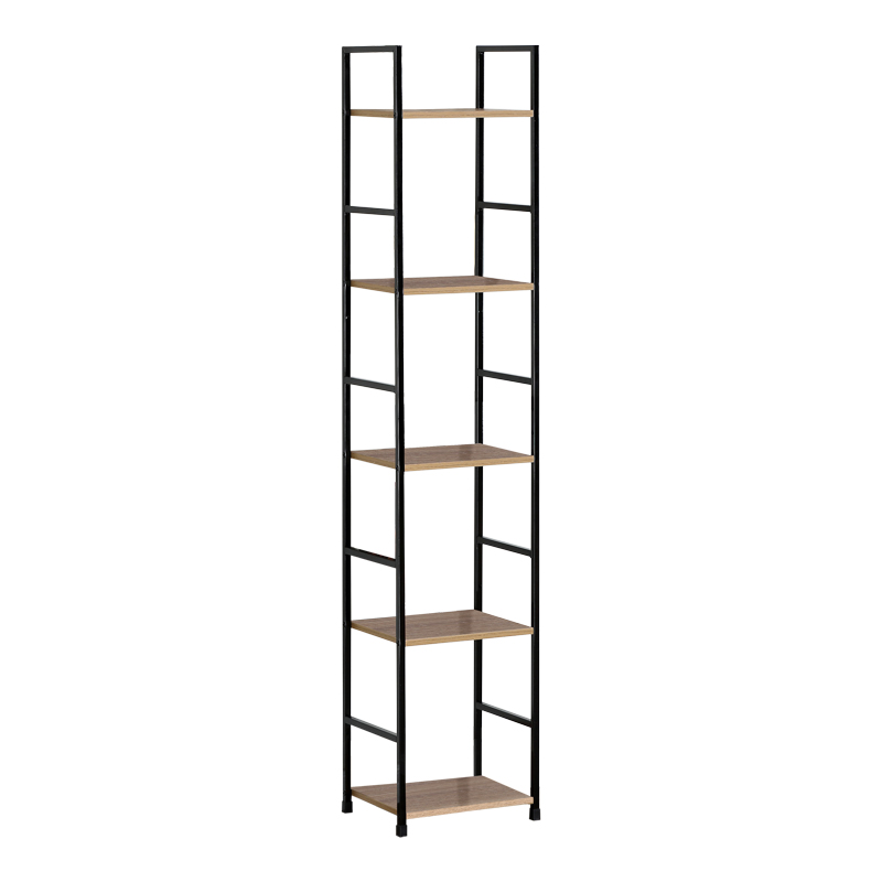 Βιβλιοθήκη Azuel pakoworld φυσικό-μαύρο μέταλλο 29x23.5x144εκ 085-000020
