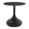 Βοηθητικό τραπέζι Fabron Inart μαύρο sintered stone Φ50x52εκ 101-000097