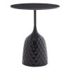 Βοηθητικό τραπέζι Kousien Inart μαύρο sintered stone Φ50x60εκ 101-000099