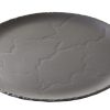 BASALT "MATT SLATE" ROUND FLAT PLATE 28