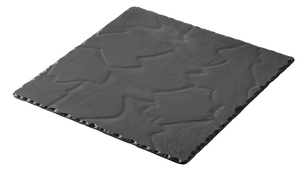 BASALT "MATT SLATE" SQUARE PLATE 30CM RV641913K3 Espiel
