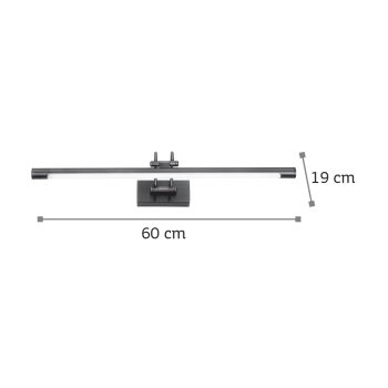 Alternative view of InLight Επιτοίχιο φωτιστικό LED 12W 3000K από νίκελ ματ μέταλλο και ακρυλικό D: 60W (1044-Α-Νίκελ Ματ)