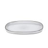 CARACTERE WHITE CUMULUS OVAL PLATE 35