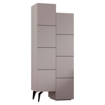 Ντουλάπι-στήλη Romane pakoworld μόκα 62.2x37.4x155.4εκ 119-001121
