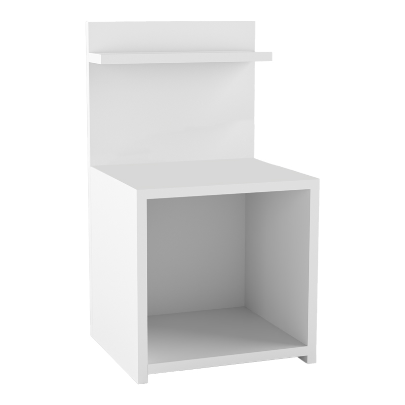 Κομοδίνο Kassito pakoworld μελαμίνη σε λευκή απόχρωση 35x32x63εκ 120-000476