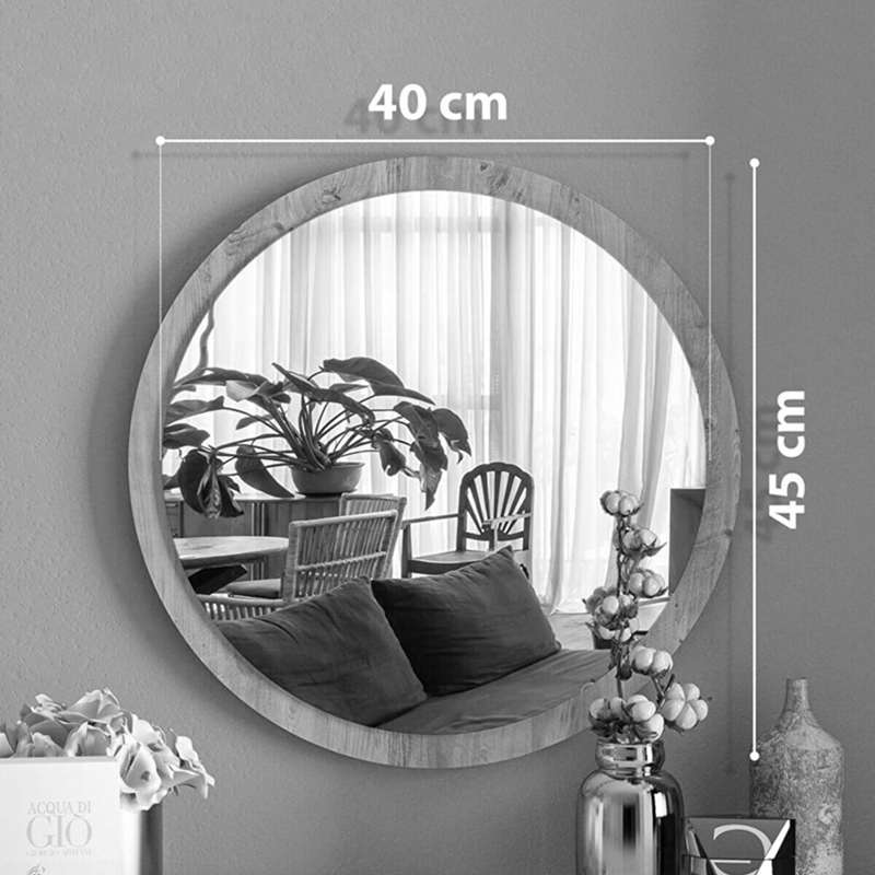 Καθρέπτης Reflex μελαμίνη σε φυσική απόχρωση 49x5x49εκ - Image 4