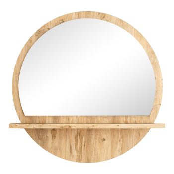 Καθρέπτης Jaklyn pakoworld μελαμίνη σε φυσική απόχρωση 62x6x62εκ 176-000178