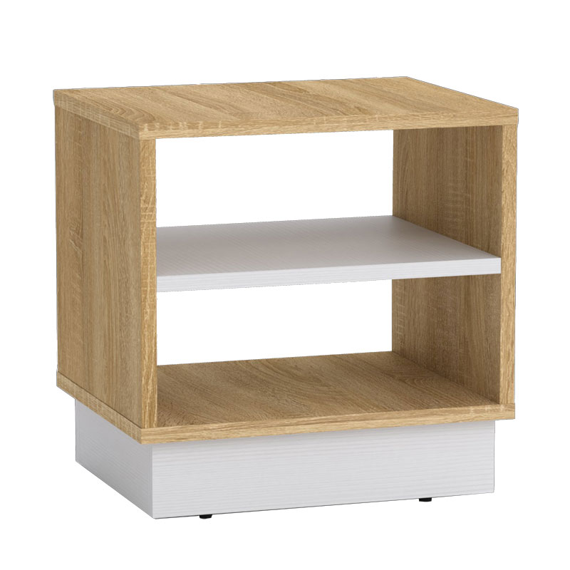 Κομοδίνο Mason pakoworld sonoma-λευκό 40x32x40εκ 184-000001