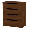 Συρταριέρα Azenor pakoworld 4ων συρταριών καρυδί 72x38x83εκ 184-000050