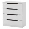 Συρταριέρα Azenor pakoworld 4ων συρταριών λευκό 72x38x83εκ 184-000051