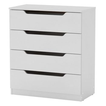 Συρταριέρα Azenor pakoworld 4ων συρταριών λευκό 72x38x83εκ 184-000051